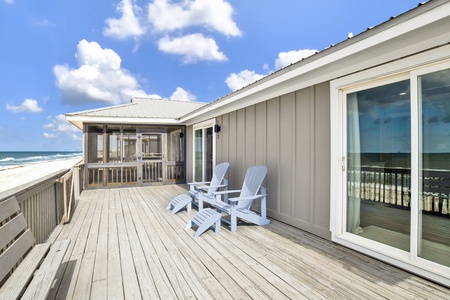 Balcony accessible from the master and guest bedroom