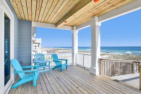 Beautiful beachfront home with a private boardwalk