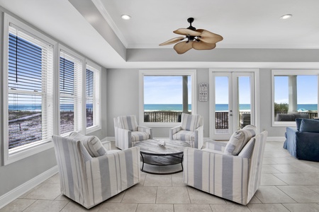 Livingroom level 1 four arm chairs great for relaxing while reading a book