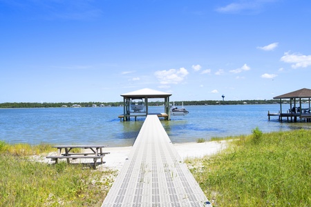 A private pier available for fishing