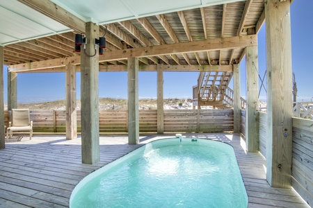 Private pool that can be heated during the cooler months