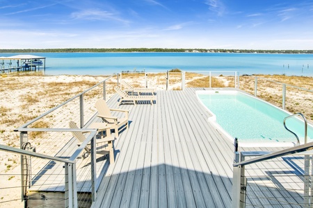 A Lazy Lagoon is located on Little Lagoon and has a private pool