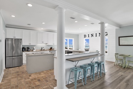 The kitchen is perfect for large families