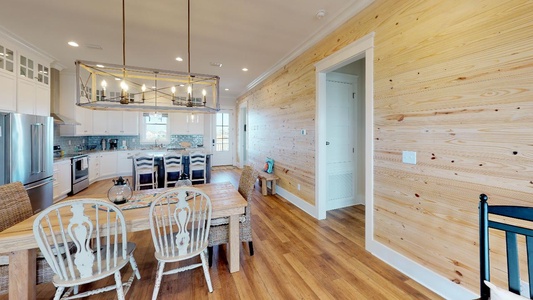 Wide open living and dining space