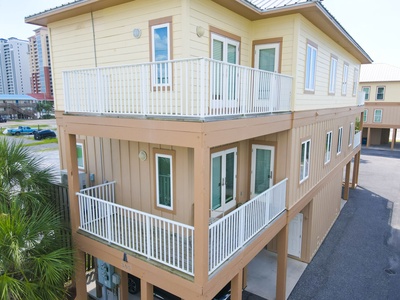 A 101 side of the Duplex has private balconies and covered parking