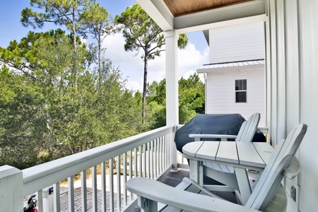 Covered back porch and propane grill