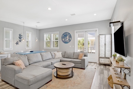 Kissed by the Sun is a 3 bedroom, 3.5 bath home that can accommodate 10 guests