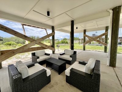 Spacious outdoor living area