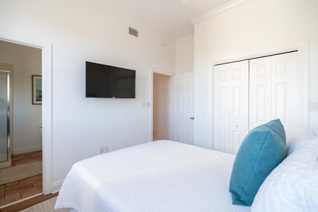 Bedroom 4 has a television and shares the Jack-n-Jill bathroom with Bedroom 3