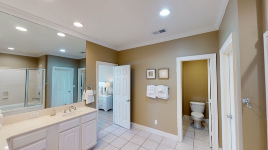 Tub/shower combo and separate water closet