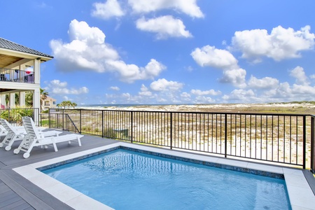 Private pool that can be heated in the cooler months