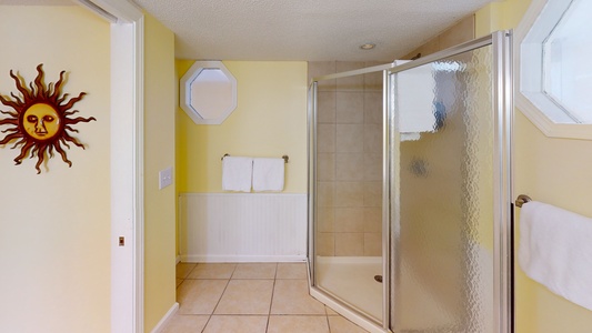 1st floor bathroom with a walk in shower