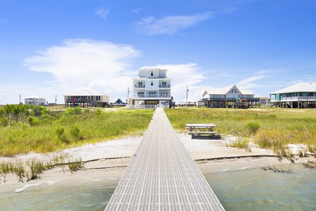 The beach on the Little Lagoon is perfect for kayaking and hermit crab searching