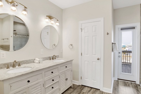 Master bath with double vanity