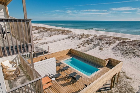 Guests will love the private beachfront pool that can be heated during the cooler months