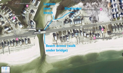 Access map to the Gulf side beach