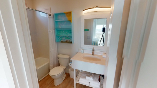 Private full bathroom in the master with a tub/shower combo