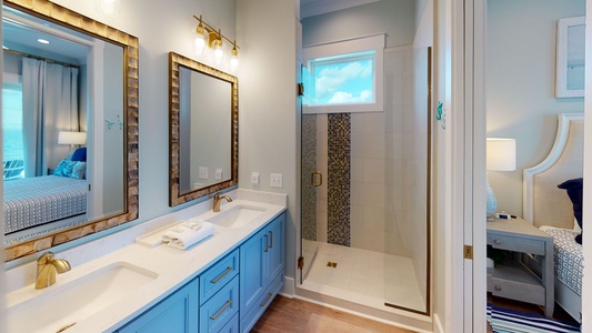 Private bathroom with a walk-in shower in bedroom #2