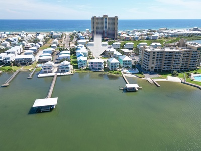 View of the home from Little Lagoon