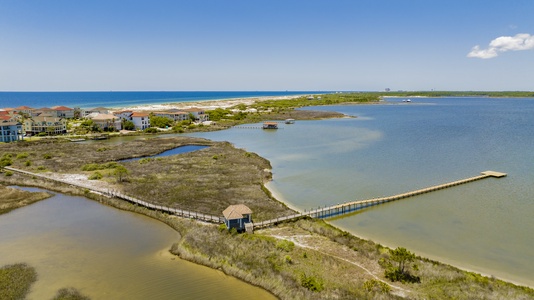 Boardwalk and pavilion to the Little Lagoon