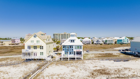 Community beach boardwalk