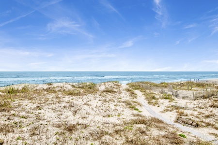 Located directly on the beach and pet-friendly