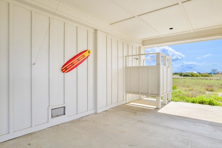 Ring toss game under the carport