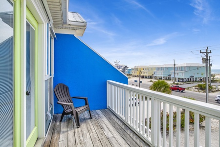 West-private balcony off of the master bedroom