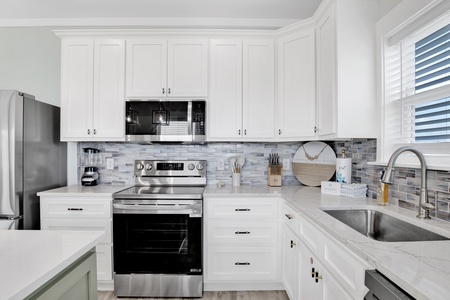 All new stainless steel appliances