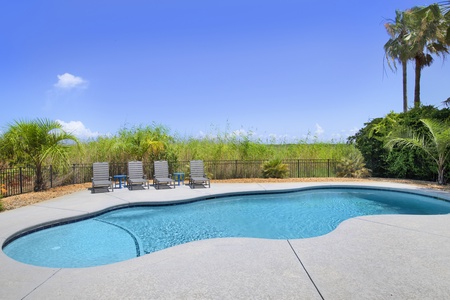 Cool off in the private pool