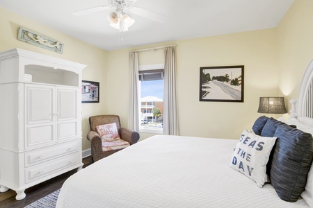 Bedroom #6 has a king bed that sleeps 2 and a TV