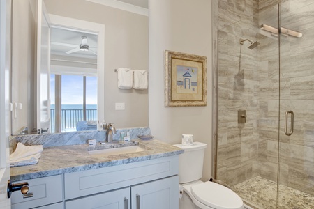 2nd floor SE private bathroom for bedroom 4 with a walk-in shower