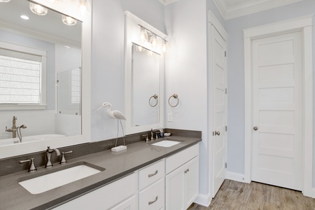 Double vanity in the master bath