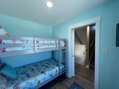 2nd floor Twin bunk room with TV, sleeps 4