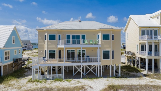 Sunrise sits directly on the beach in Gulf Shores