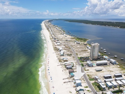 Birdseye view of West Beach Blvd