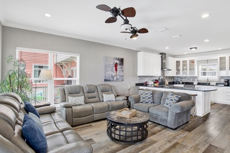 The main floor provides an open-living concept