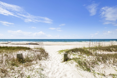 Private pathway to the beach