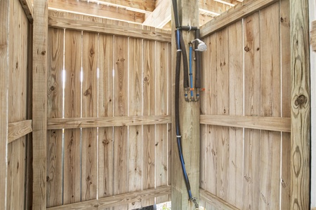 Shower under the home