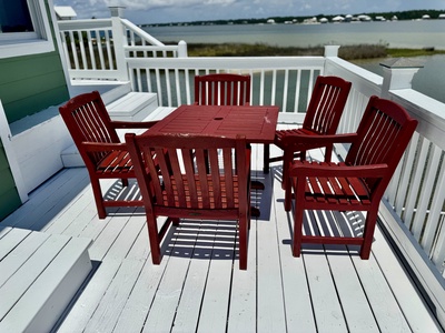 Enjoy outdoor meals on the deck