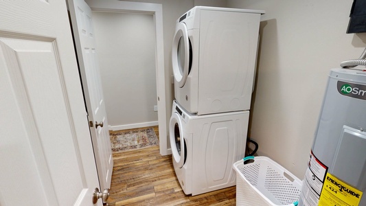 2nd floor laundry with full size washer and dryer