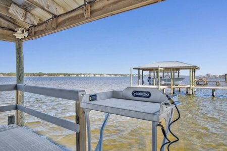 Fish cleaning station at the end of the pier