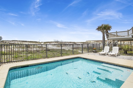 Private beachside  pool