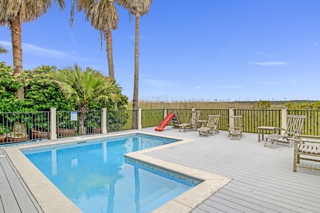 Private pool that can be heated during the cooler months