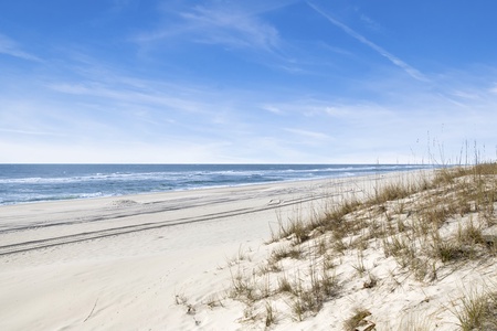 Beautiful white sand and blue Gulf water