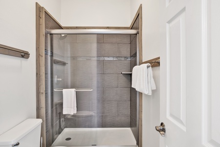 The bathroom in bedroom #2 has a walk-in shower