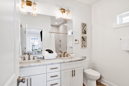 Private bath in Bedroom 4 with a double vanity