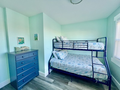 Guest bedroom 5 - located on 2nd floor with a twin over full bunk bed