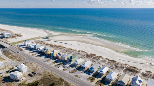 Birds eye view of West Beach Blvd and Family Tides