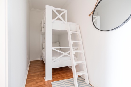 There are 2 sets of Twin built-in bunks